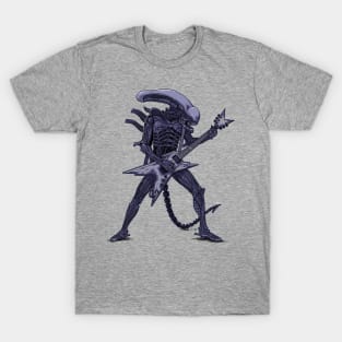 The Xenomorph and his killer guitar T-Shirt